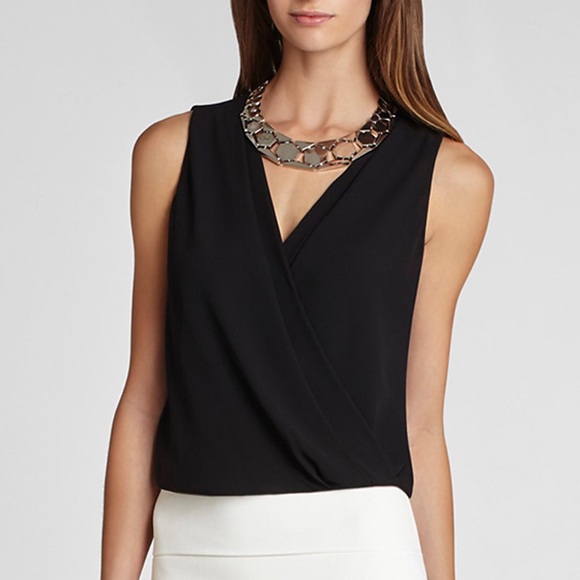 Bcbg MAXAZRIA black sleeveless dress top
