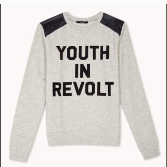 🎉HOST PICK🎉F21 sweater!! Youth in Revolt💜 - Picture 2 of 2
