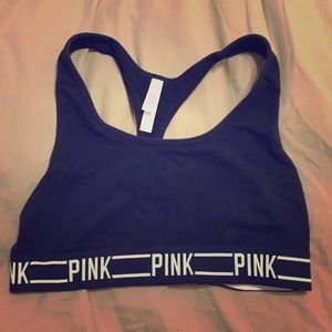 Pink sports bra