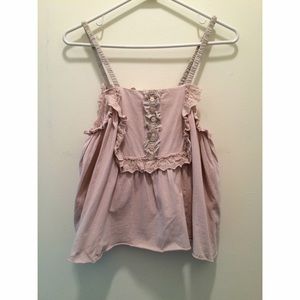 H&M ruffle babydoll tank top.