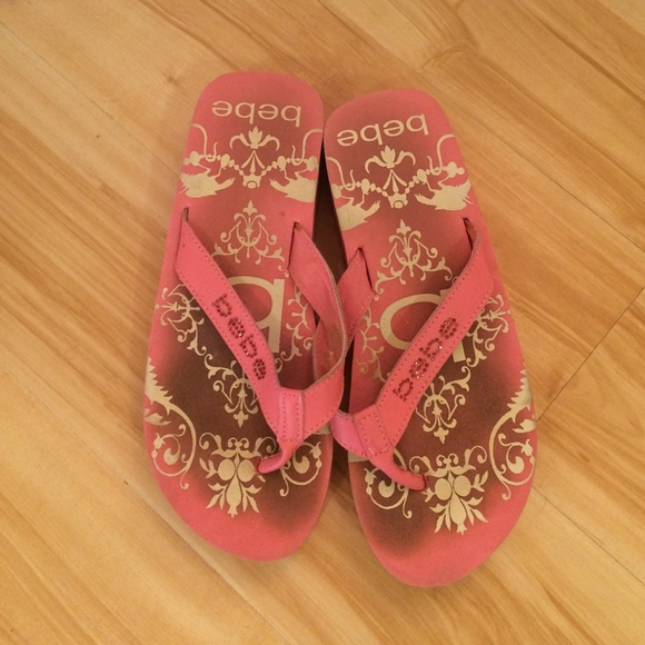 Bebe Pink Flip Flops