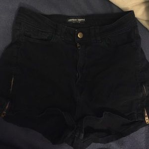 Black high waisted shorts