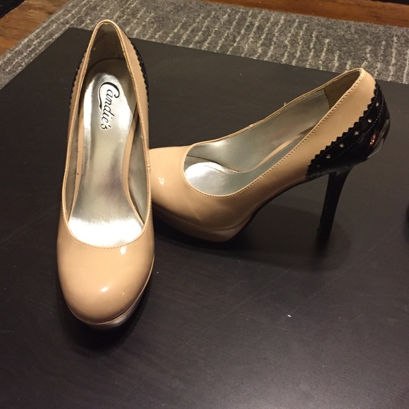 Candies tan and black heels