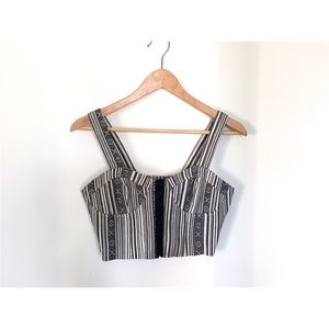 OBO" Corset cropped top with open back