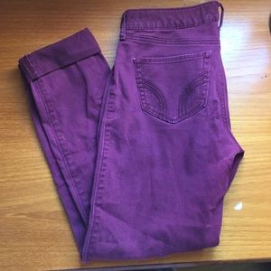 Maroon Hollister jeans