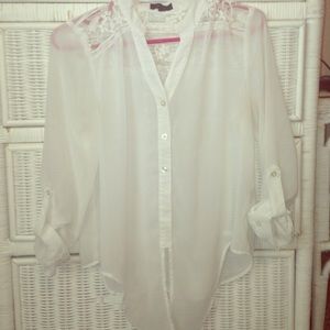💎 sheer white top💎