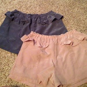 Spring shorts! Ruffles and pockets! Silky material