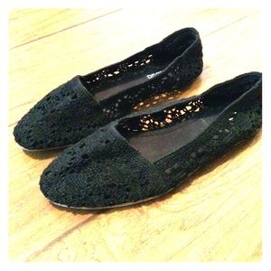 Crochet TOMS look-alikes BRAND NEW black