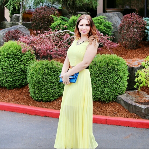 Yellow maxi dress