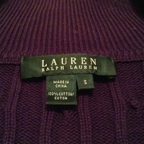 Purple cable sweater (Ralph Lauren ) - Picture 3 of 3