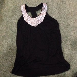 Sparkly sleeveless shirt