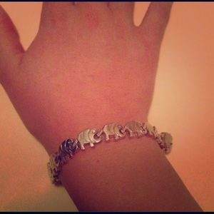 Elephant silver bracelet