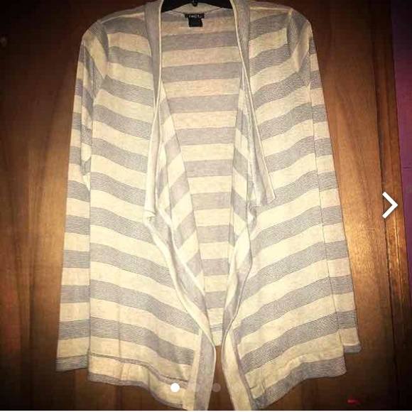 Cream and Gray Cardigan