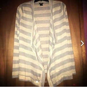 Cream and Gray Cardigan