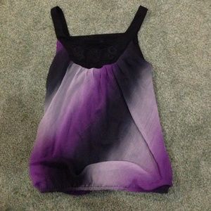 Purple sleeveless blouse
