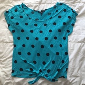 Polka Dot Tee with Tie