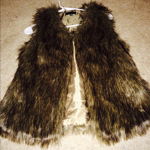 Brown fur vest ! Always in style