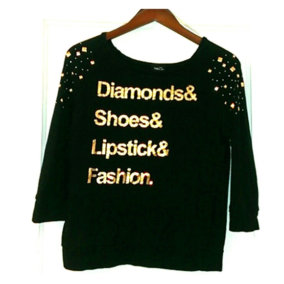 Rue 21 black graphic sweater