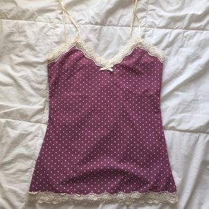 Polka Dot Cami W/ Beading