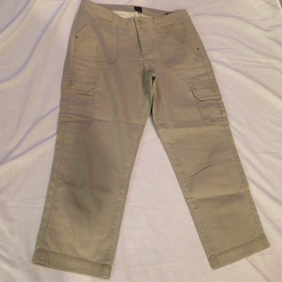 JAG Cropped Corduroy cargo Pants tan 10
