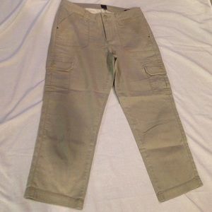JAG Cropped Corduroy cargo Pants tan 10