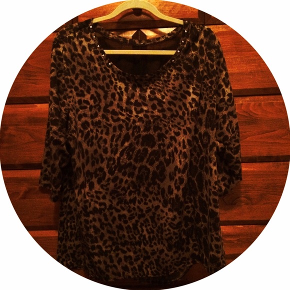 Leopard Blouse SOLD