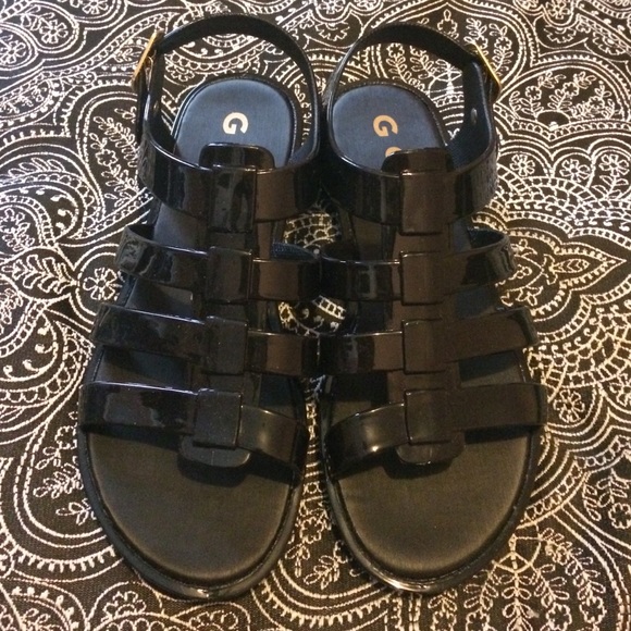 Black Jelly Sandals