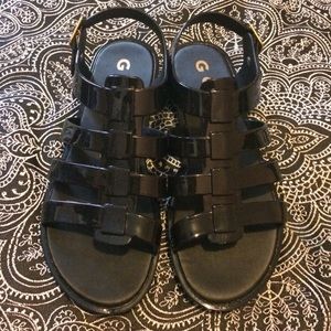 Black Jelly Sandals