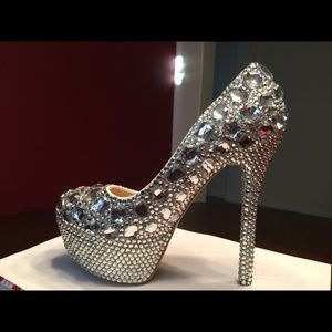 Princess Slipper Heels- Silver