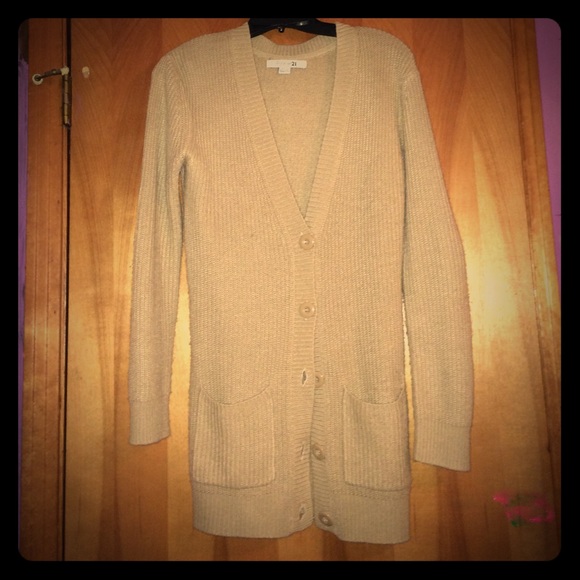 Light Brown Knit Cardigan