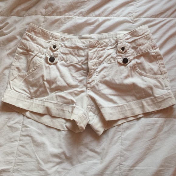 White denim shorts