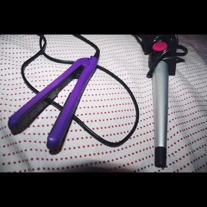 Mini Flat Iron & Ceramic Curling Wand (BUNDLE)
