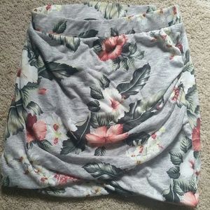 Tropical print skirt