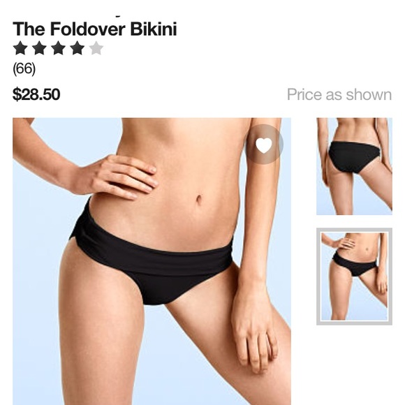 ON HOLD UNTIL 4/11 VS Black Foldover Bikini Bottom