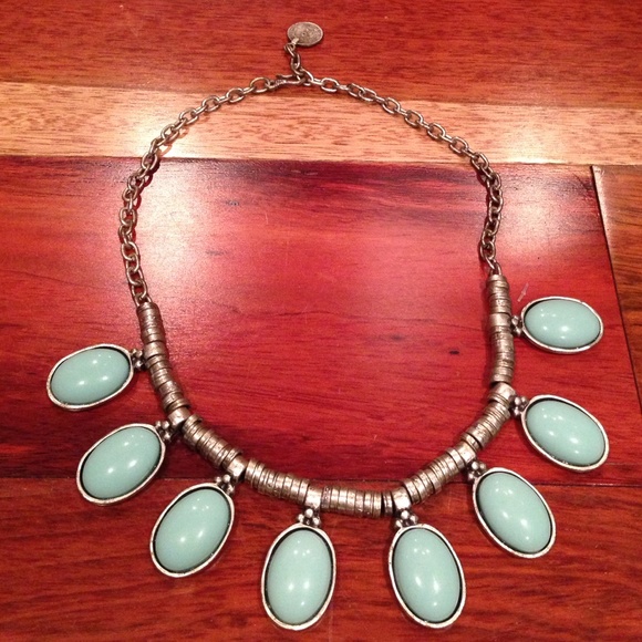 Light blue statement necklace