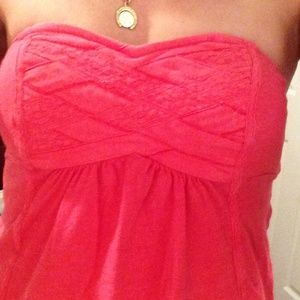 American Eagle Outfitters red strapless top