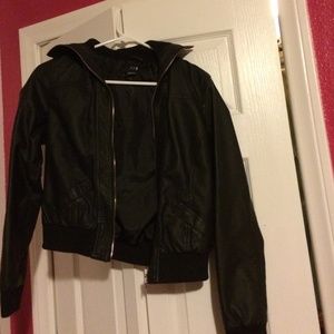 faux leather jacket
