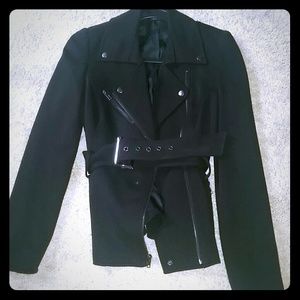 Black belted jacket