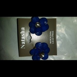 Electronic Blue Earrings