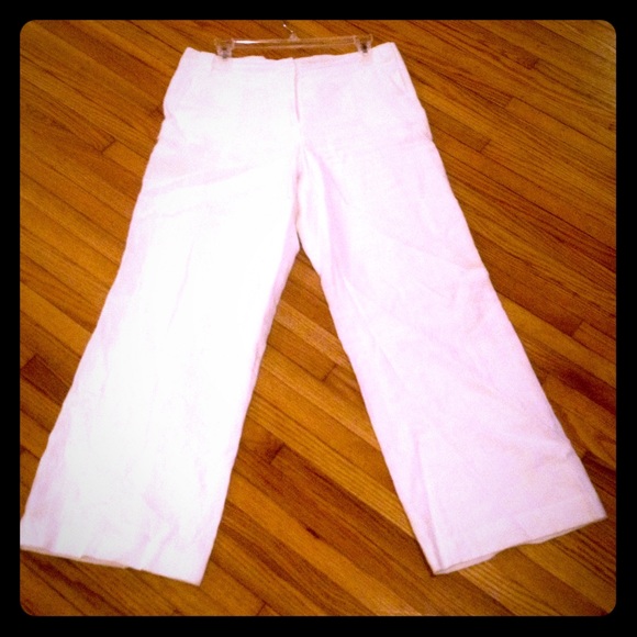 Madison Studio White Linen Pants (lined)