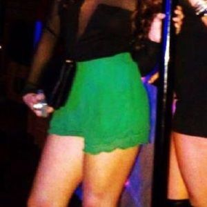 LUSH emerald green shorts