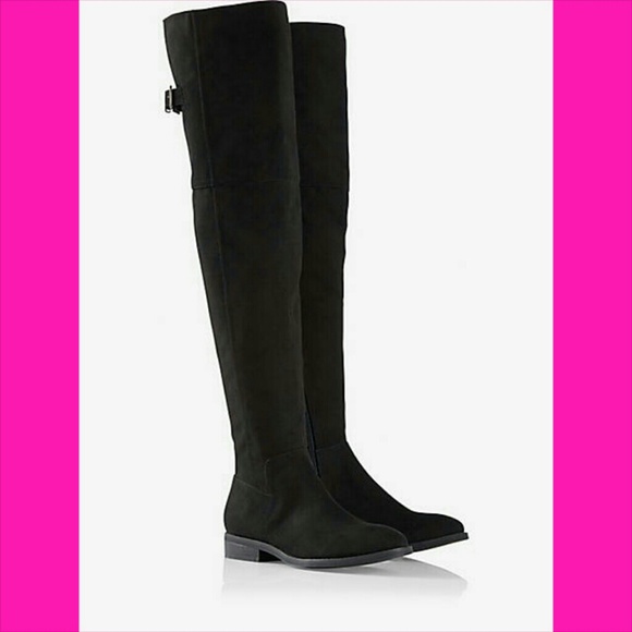 Express buckle back over the knee boots!