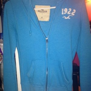 Blue extra small Hollister zip up hoodie