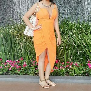 Orange maxi dress