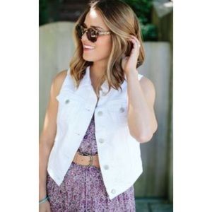 White Denim Vest