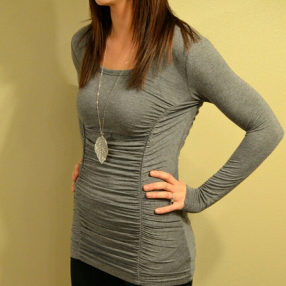 REDUCED!!! Vivienne Tam ruched long sleeve shirt