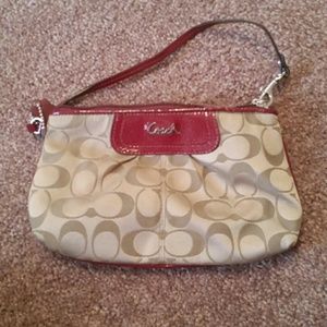Coach Red Wristlet