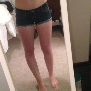 Hollister dark wash jean shorts