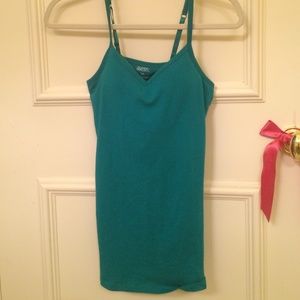 Teal tank top - built in bra