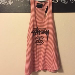 Striped razor back tank